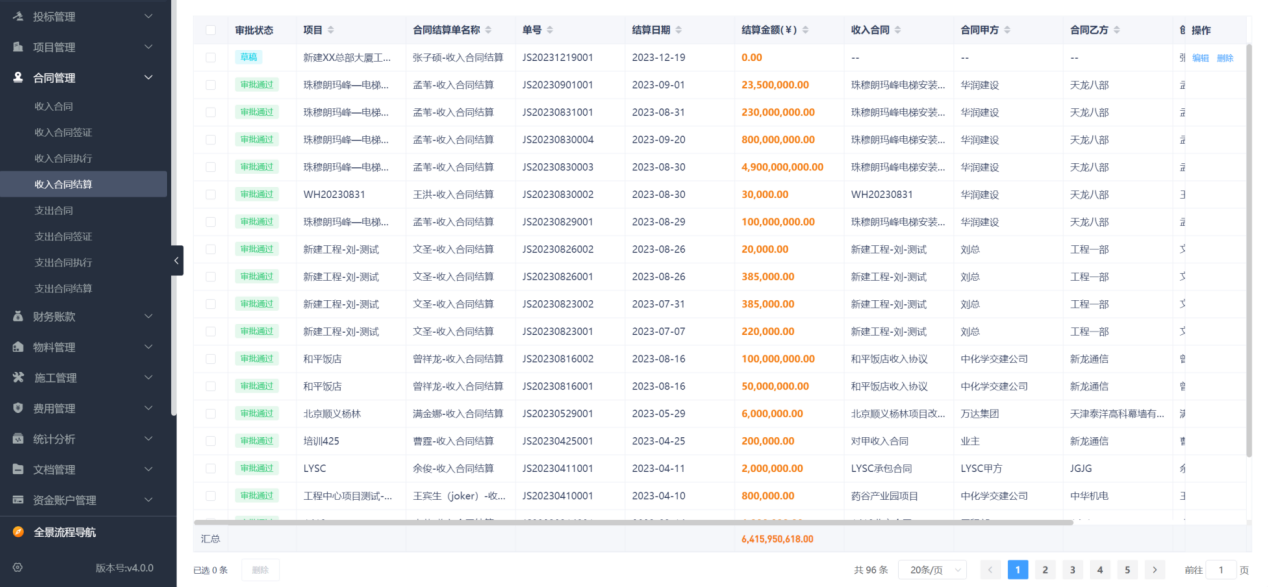 工程項目預算管理系統