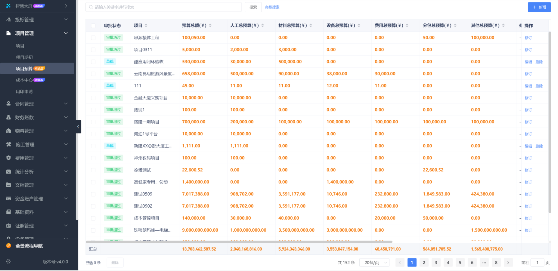 工程建筑合同管理平臺軟件