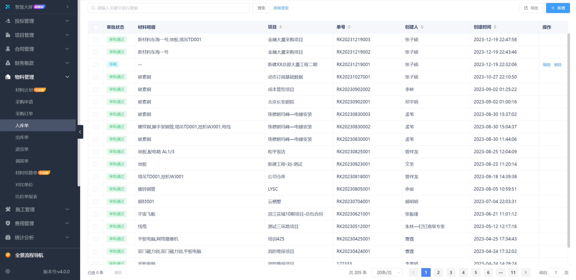 建筑工程施工管理平臺(tái)系統(tǒng)